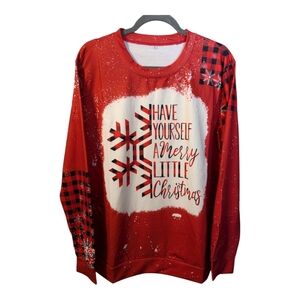 Have Yourself a Merry Little Christmas XL Graphic Sweatshirt NWOT
